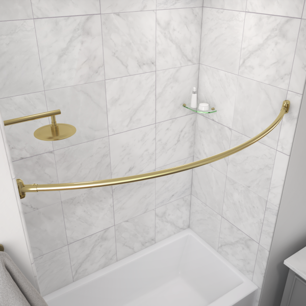 Single Curved Shower Curtain Rod