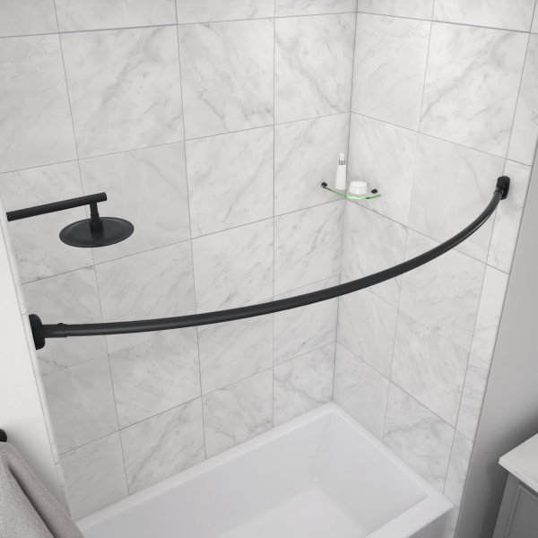 Single Curved Shower Curtain Rod