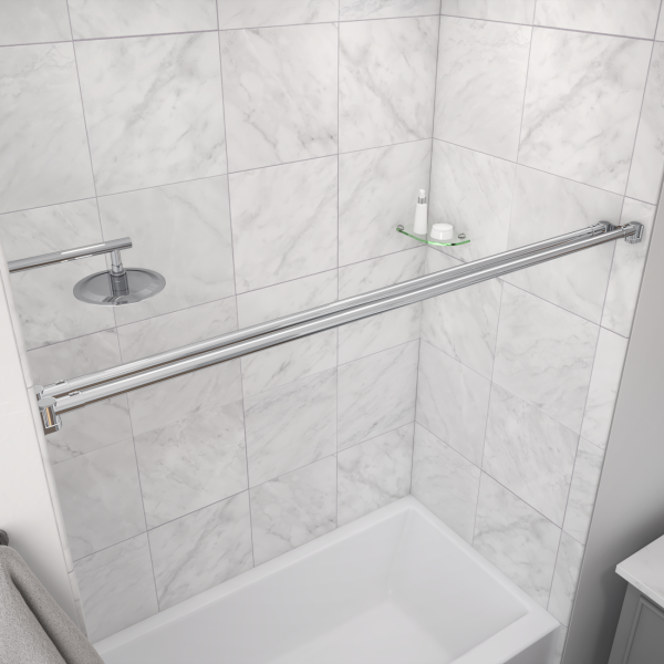 Dual Straight Shower Curtain Rod