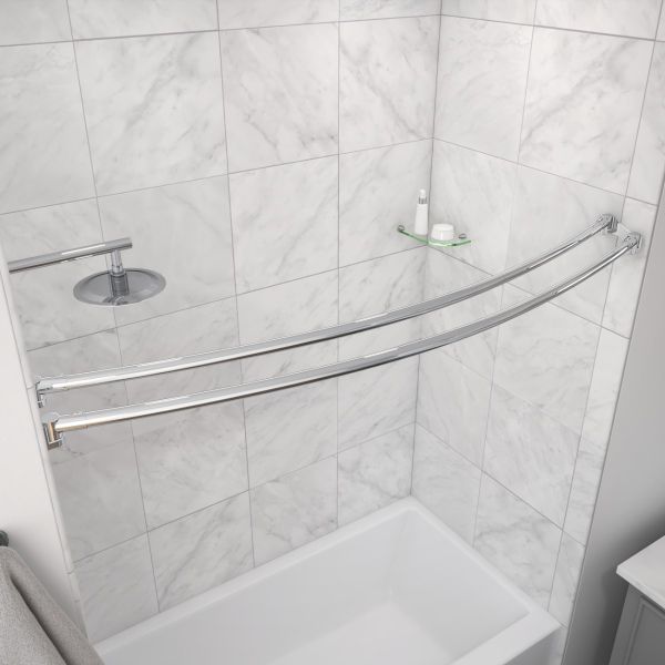 Dual Curved Shower Curtain Rod