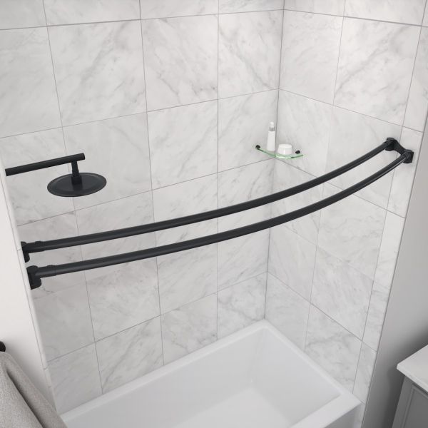 Dual Curved Shower Curtain Rod