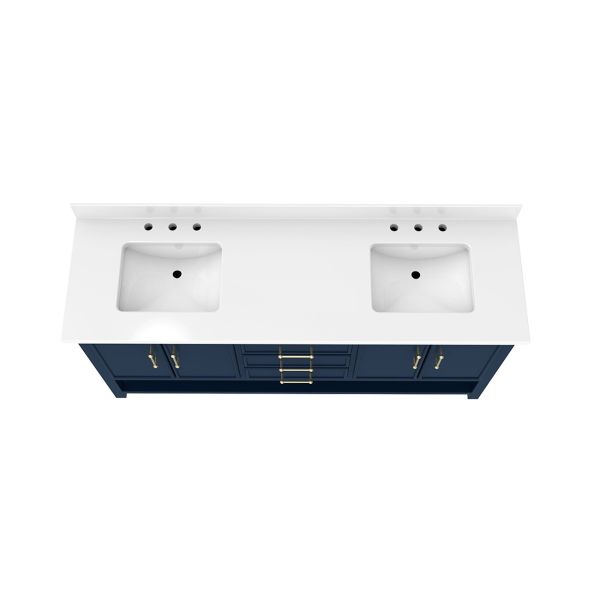 Millie 72 Inch Oak Vanity with Rectangle Undermount Sink