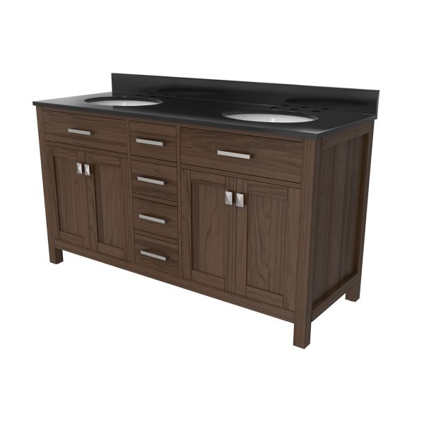 Neeson 60 Inch Oak and Birch Console Vanity