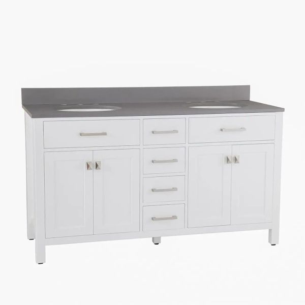 Neeson 60 Inch Oak and Birch Console Vanity