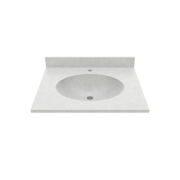 37 Inch Vanity Top With Oval Integral Sink