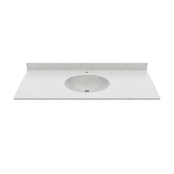 61 Inch Vanity Top With Oval Integral Sinks