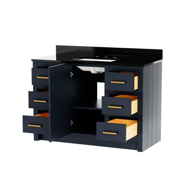 Wexler 48 Inch Solid Oak Bathroom Vanity