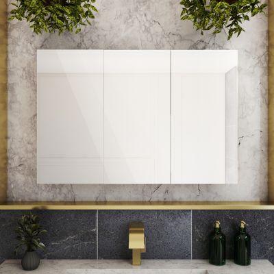 Breccan 36 x 24 Inch Triple Door Medicine Cabinet