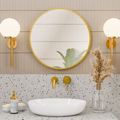 Eria 24 by 24 Inch Round Mirror