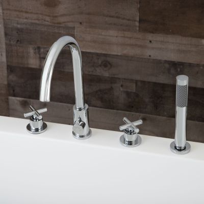 Roman Deck Mount Tub Faucet with Handshower