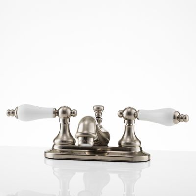 Charlotte Centerset Bathroom Sink Faucet - Porcelain Lever Handles