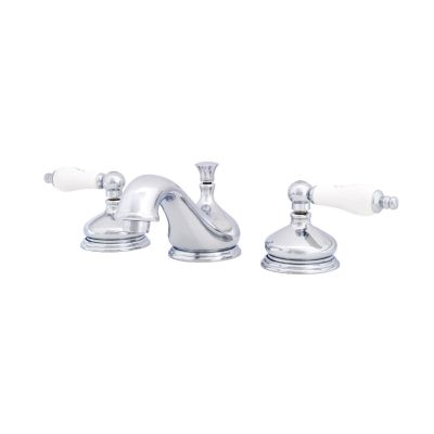 Camilla Widespread Bathroom Sink Faucet - Porcelain Lever Handles