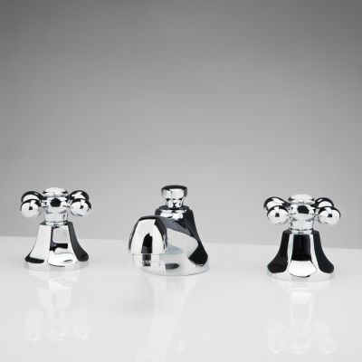 Nouveau Widespread Bathroom Sink Faucet - Metal Cross Handles