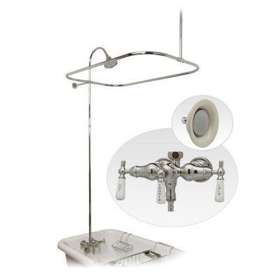 Tub Wall Mount Shower Kit with Down Spout Faucet