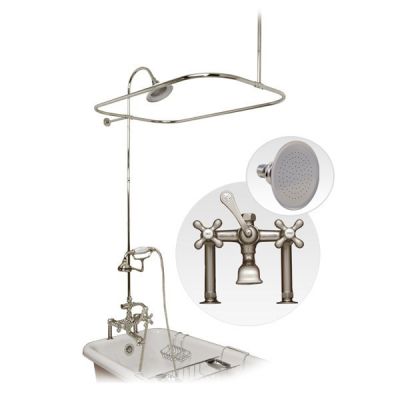 Deck Mount Shower Kit with Classic Spout Faucet