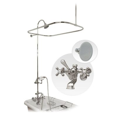 Tub Wall Mount Shower Kit with Classic Spout Faucet