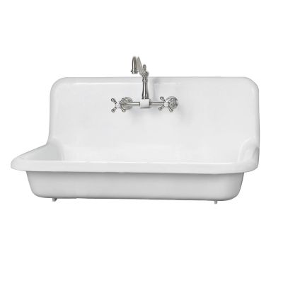 36" Cast Iron High Back Sink