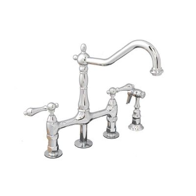 Adriana Bridge Kitchen Faucet - Metal Lever Handles