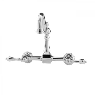 Peyton Wall Mount Kitchen Faucet - Metal Lever Handles
