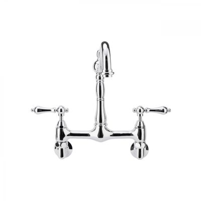 Florian Wall Mount Kitchen Faucet - Metal Lever Handles