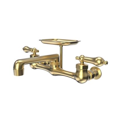 Wall Mount Kitchen Faucet - Metal Lever Handles