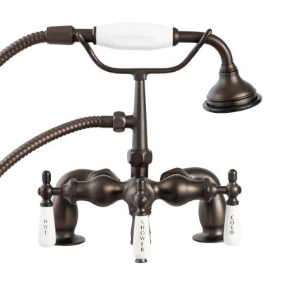 Deck Mount Downspout Tub Faucet with Handshower