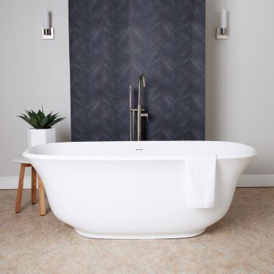 HAMPSHIRE ACRYLIC CONTEMPORARY DOUBLE ENDED TUB -  NO FAUCET DRILLING 