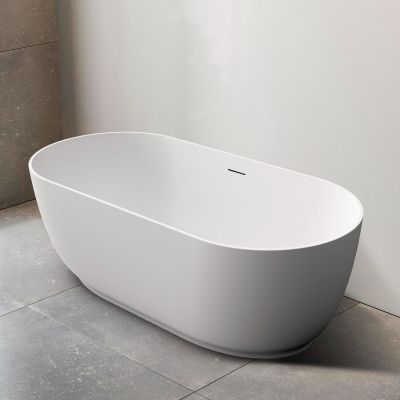 Persia Matte White Acrylic Contemporary Tub