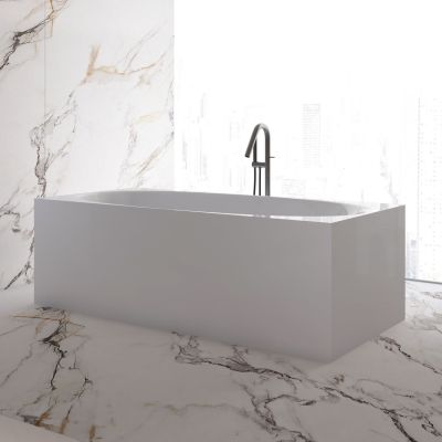Ezra 67 Inch Double Ended Acrylic Freestanding Tub