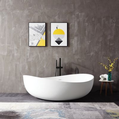 Zayden 71 Inch Acrylic Contemporary Freestanding Tub