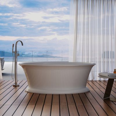 Julian 67 Inch Acrylic Double Ended Pedestal Tub