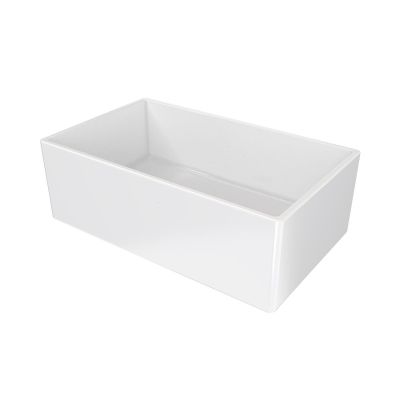 30 Inch Drop-In Fireclay Utility Sink - White