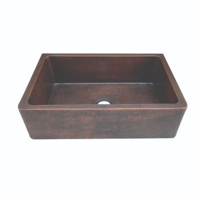 33 Inch Single Bowl Copper Farmhouse Sink