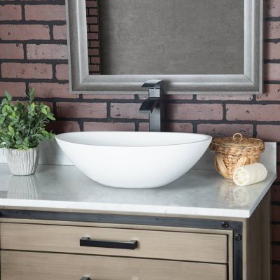 Eze MineralCast Vessel Sink - Matte White