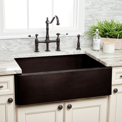 Copper Single Bowl Farmhouse Sink