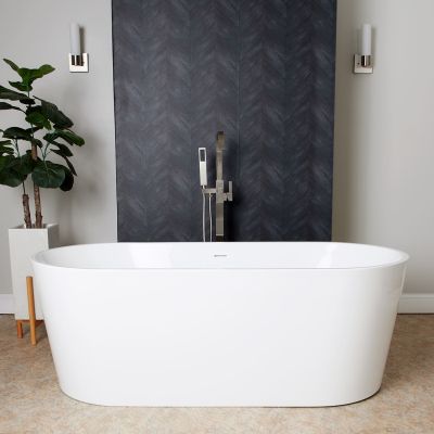 ELIZABETHAN ACRYLIC CONTEMPORARY DOUBLE ENDED TUB -  NO FAUCET DRILLING 