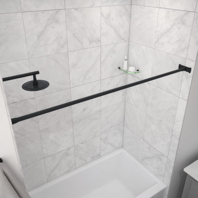 Single Straight Shower Curtain Rod