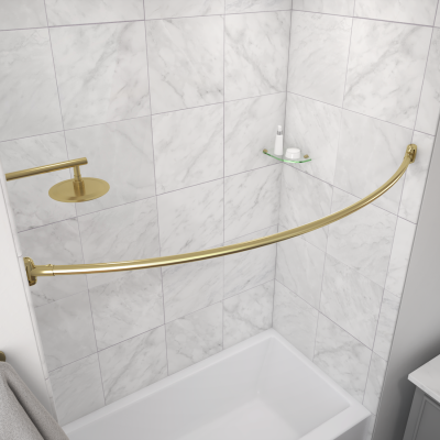 Single Curved Shower Curtain Rod