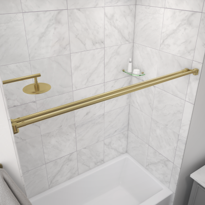 Dual Straight Shower Curtain Rod