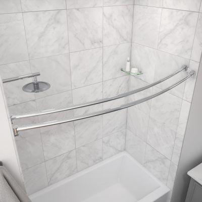 Dual Curved Shower Curtain Rod