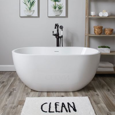 MATTEO II Acrylic Contemporary Double Ended Tub - No Faucet Drilling