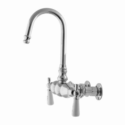 Wall Mount Faucet - Gooseneck Spout - 2" Coupler