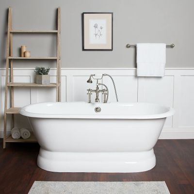 Sinclair Cast Iron Pedestal Double Ended Tub