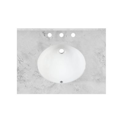 24 Inch Carrara Marble Vanity Top with Oval Undermount Sink