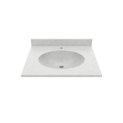 37 Inch Vanity Top With Oval Integral Sink
